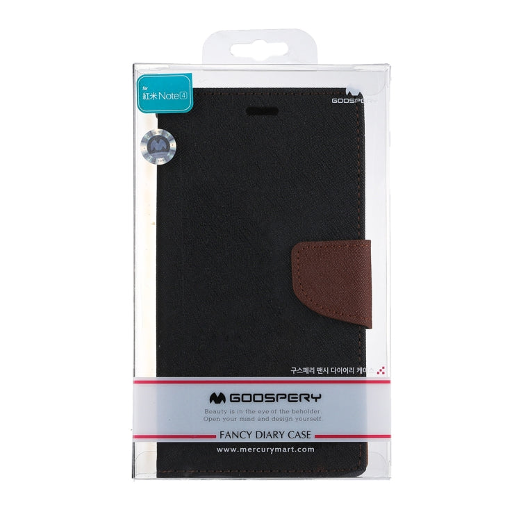 GOOSPERY FANCY DIARY Series for Xiaomi Redmi Note 4 / 4X Cross Texture Horizontal Flip Leather Case with Holder & Card Slots & Wallet
