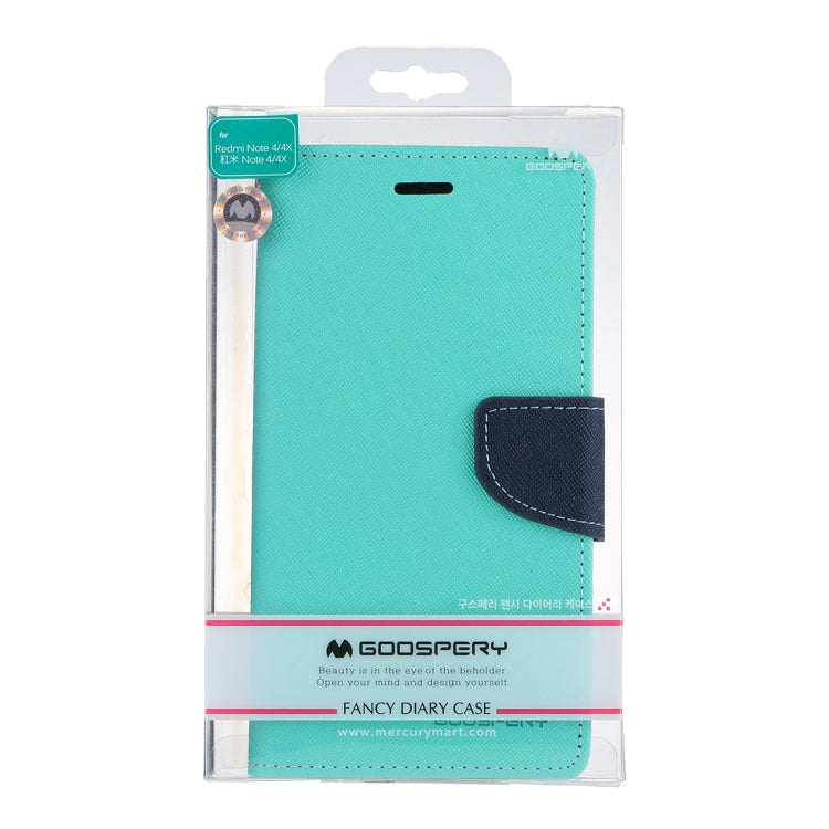 GOOSPERY FANCY DIARY Series for Xiaomi Redmi Note 4 / 4X Cross Texture Horizontal Flip Leather Case with Holder & Card Slots & Wallet