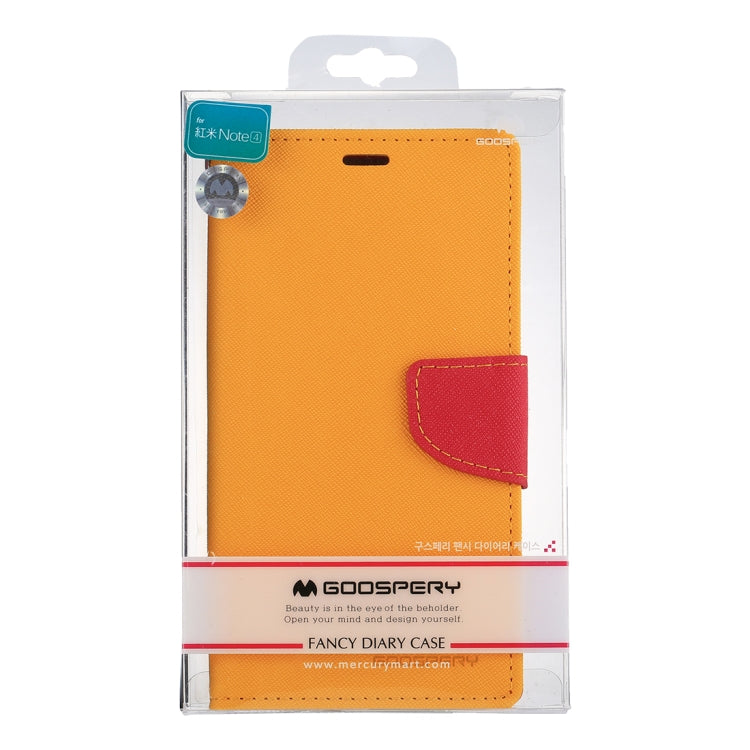 GOOSPERY FANCY DIARY Series for Xiaomi Redmi Note 4 / 4X Cross Texture Horizontal Flip Leather Case with Holder & Card Slots & Wallet