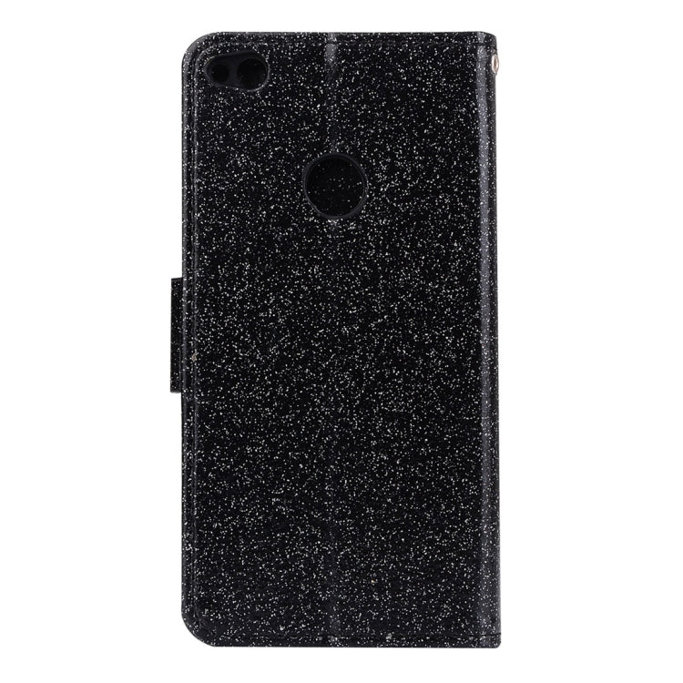 For Huawei P8 Lite 2017 Glitter Powder Leather Case with Holder & Wallet & Card Slots