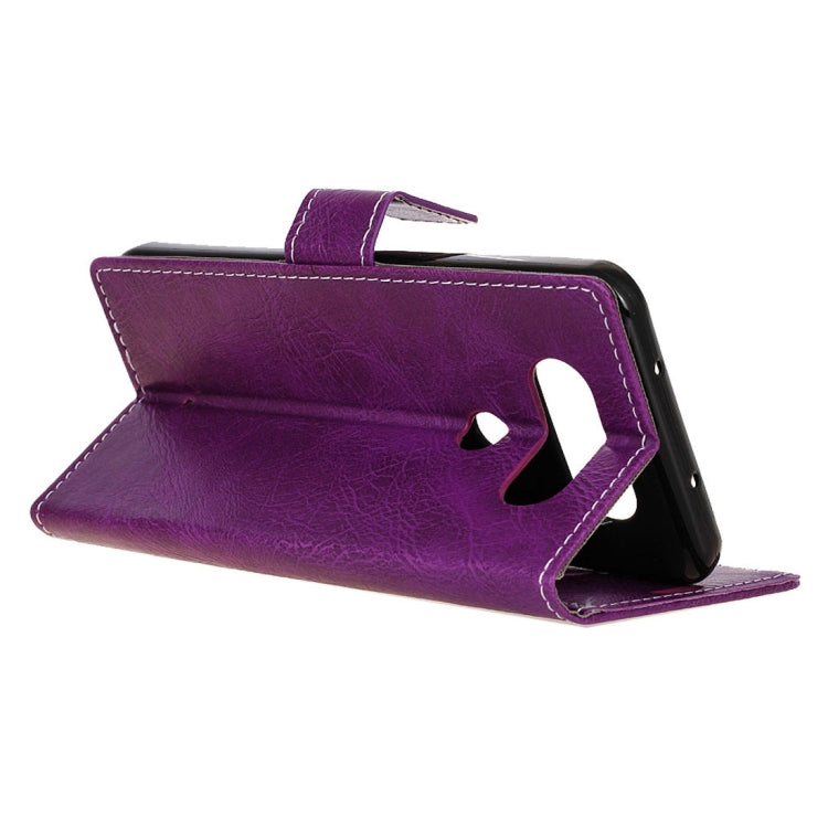 For LG Q8 Retro Crazy Horse Texture Horizontal Flip Leather Case with Holder & Card Slots & Wallet & Photo Frame