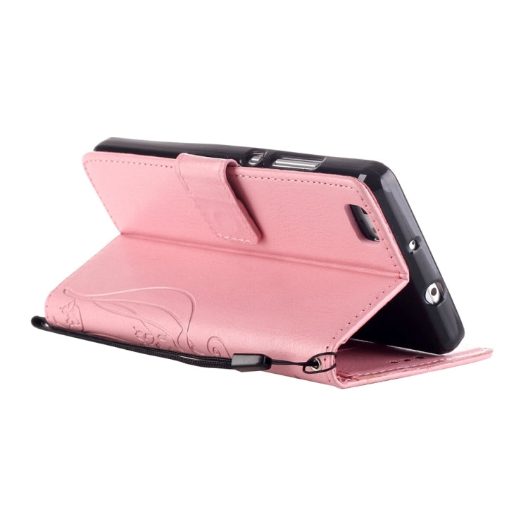 For Huawei P8 Lite Heart Diamond Encrusted Flowers Embossing Horizontal Flip Leather Case with Holder & Card Slots & Wallet & Lanyard