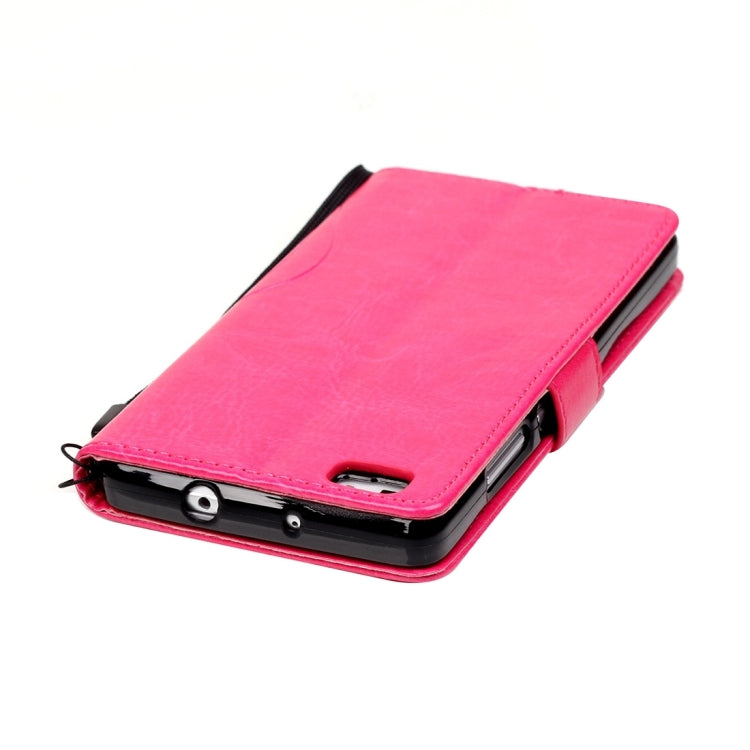 For Huawei P8 Lite Heart Diamond Encrusted Flowers Embossing Horizontal Flip Leather Case with Holder & Card Slots & Wallet & Lanyard