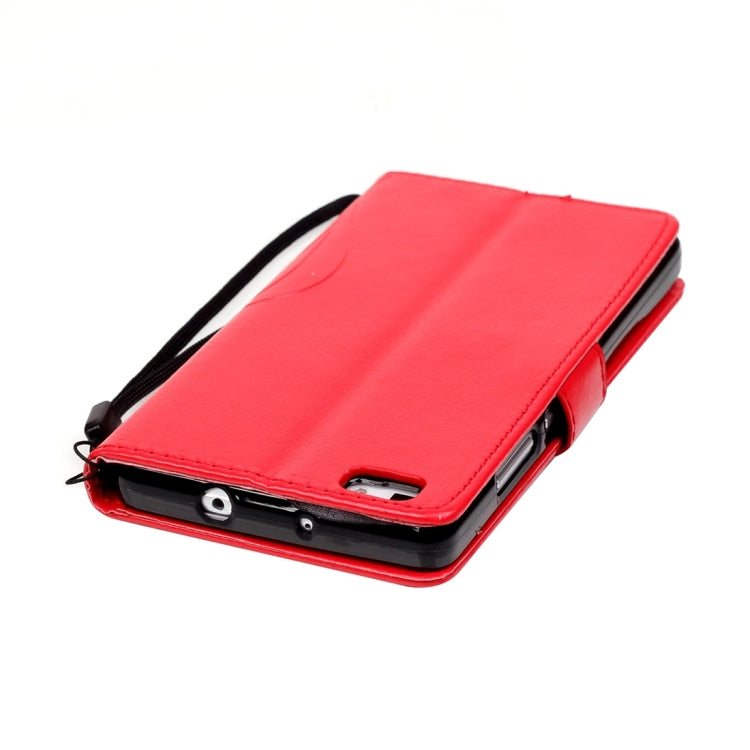 For Huawei P8 Lite Heart Diamond Encrusted Flowers Embossing Horizontal Flip Leather Case with Holder & Card Slots & Wallet & Lanyard