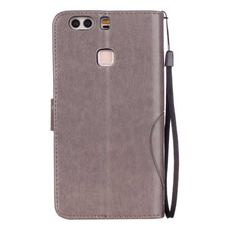 For Huawei P9 Plus Heart Diamond Encrusted Flowers Embossing Horizontal Flip Leather Case with Holder & Card Slots & Wallet & Lanyard