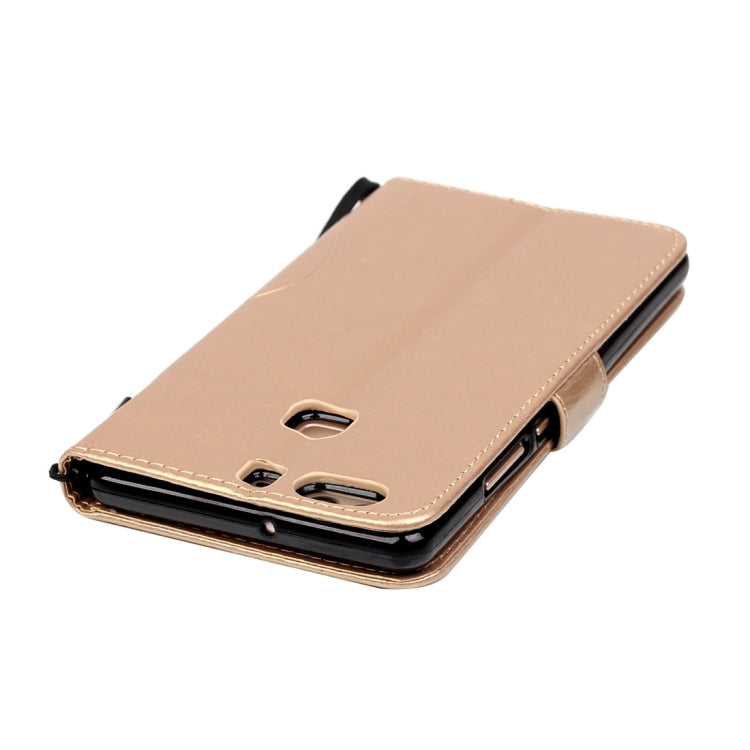 For Huawei P9 Plus Heart Diamond Encrusted Flowers Embossing Horizontal Flip Leather Case with Holder & Card Slots & Wallet & Lanyard