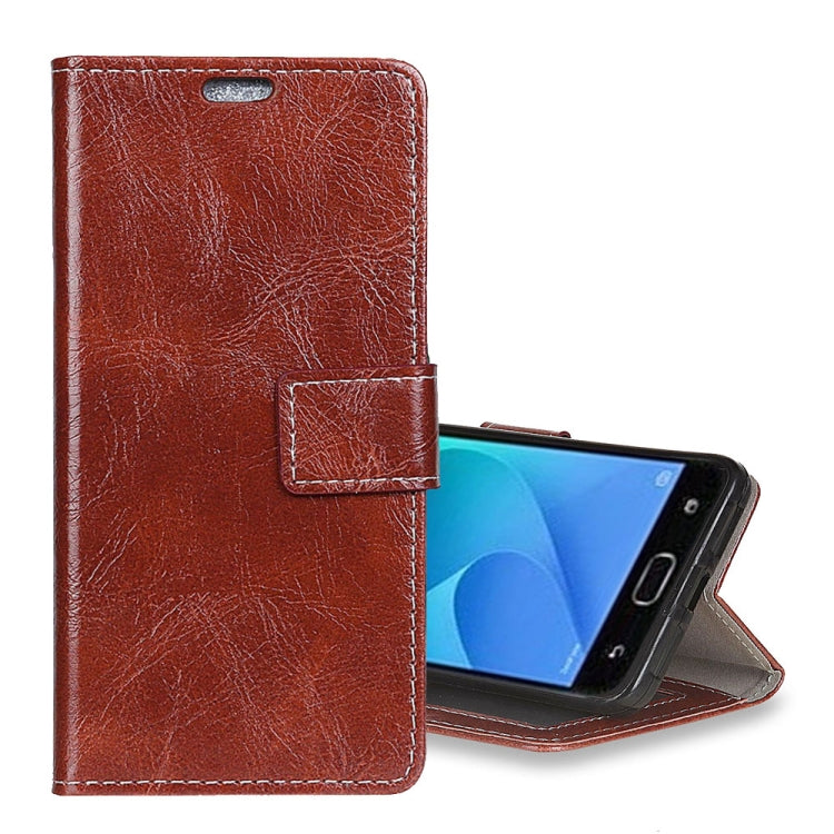 For Asus ZenFone 4 Selfie ZD553KL Retro Crazy Horse Texture Horizontal Flip Leather Case with Holder & Card Slots & Wallet & Photo Frame