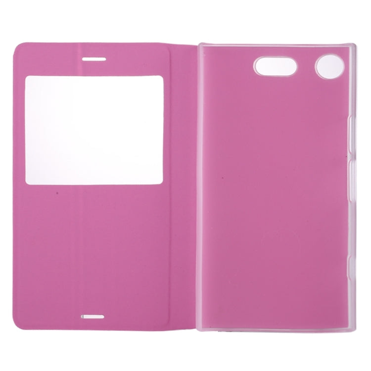 For Sony Xperia XZ1 Compact Litchi Texture Horizontal Flip Leather Case with Call Display ID