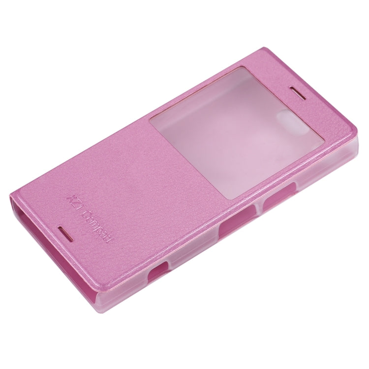 For Sony Xperia XZ1 Compact Litchi Texture Horizontal Flip Leather Case with Call Display ID