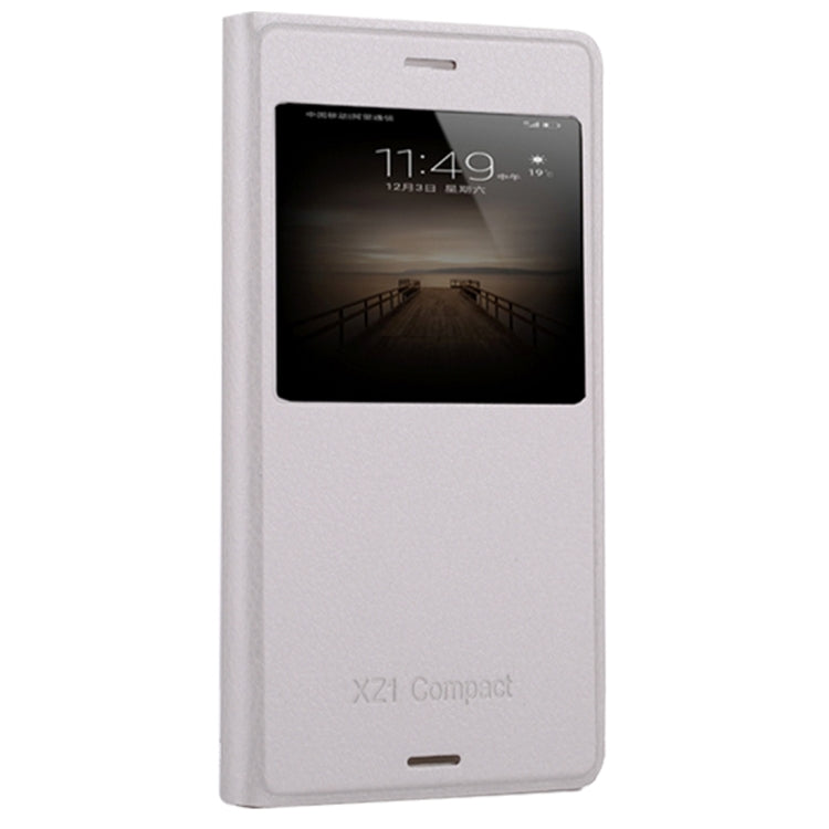 For Sony Xperia XZ1 Compact Litchi Texture Horizontal Flip Leather Case with Call Display ID