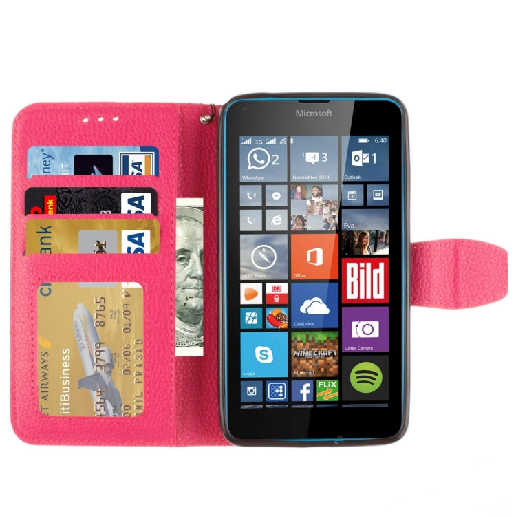 For Microsoft Lumia 640 Litchi Texture Horizontal Flip Leather Case with Holder & Card Slots & Wallet & Photo Frame & Lanyard