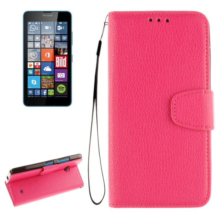 For Microsoft Lumia 640 Litchi Texture Horizontal Flip Leather Case with Holder & Card Slots & Wallet & Photo Frame & Lanyard