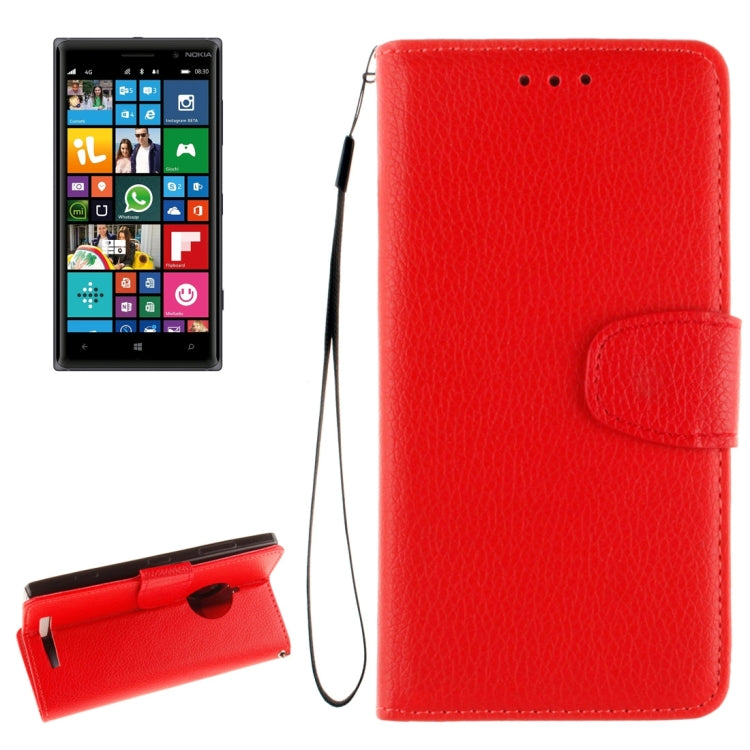 For Nokia Lumia 830 Litchi Texture Horizontal Flip Leather Case with Holder & Card Slots & Wallet & Photo Frame & Lanyard