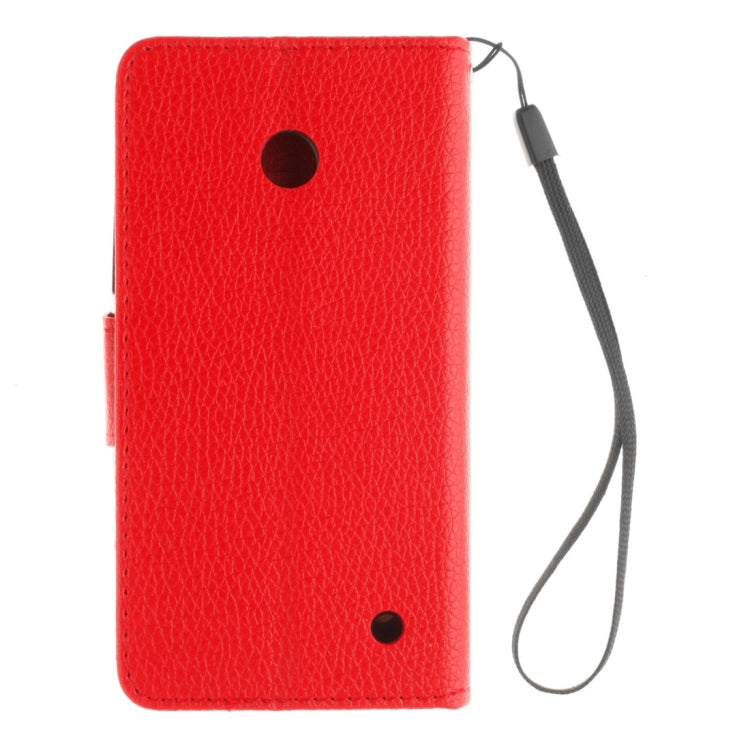 For Nokia Lumia 630 / 635 Litchi Texture Horizontal Flip Leather Case with Holder & Card Slots & Wallet & Photo Frame & Lanyard