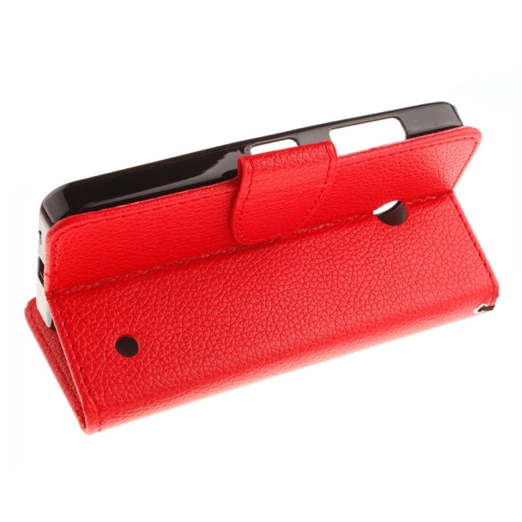 For Nokia Lumia 630 / 635 Litchi Texture Horizontal Flip Leather Case with Holder & Card Slots & Wallet & Photo Frame & Lanyard