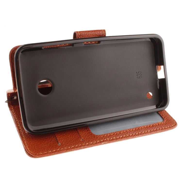For Nokia Lumia 630 / 635 Litchi Texture Horizontal Flip Leather Case with Holder & Card Slots & Wallet & Photo Frame & Lanyard