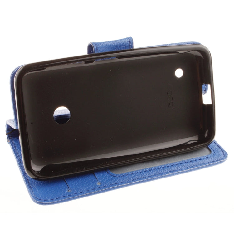 For Nokia Lumia 530 Litchi Texture Horizontal Flip Leather Case with Holder & Card Slots & Wallet & Photo Frame & Lanyard