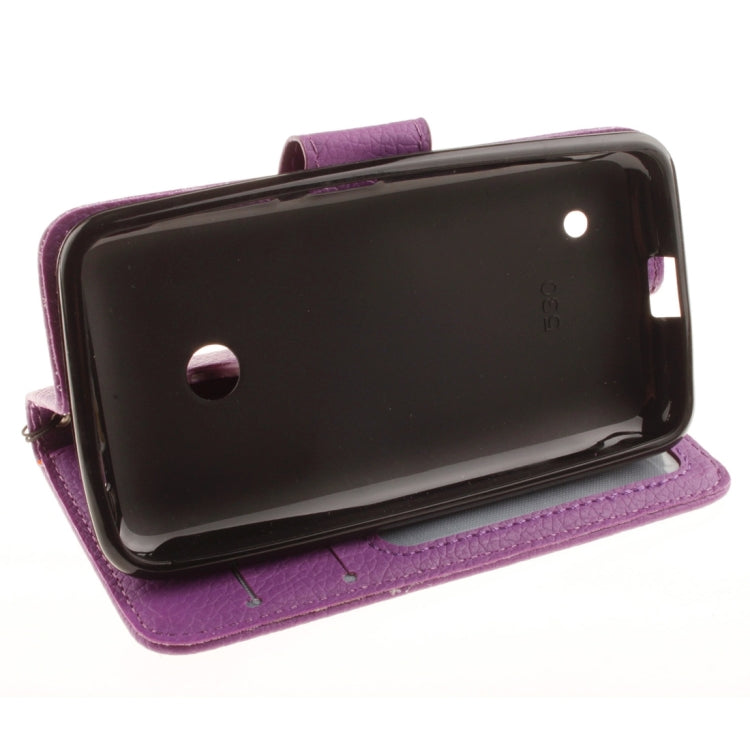 For Nokia Lumia 530 Litchi Texture Horizontal Flip Leather Case with Holder & Card Slots & Wallet & Photo Frame & Lanyard