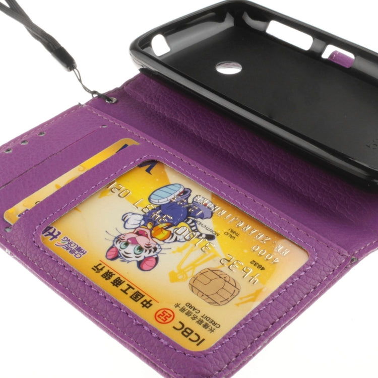 For Nokia Lumia 530 Litchi Texture Horizontal Flip Leather Case with Holder & Card Slots & Wallet & Photo Frame & Lanyard