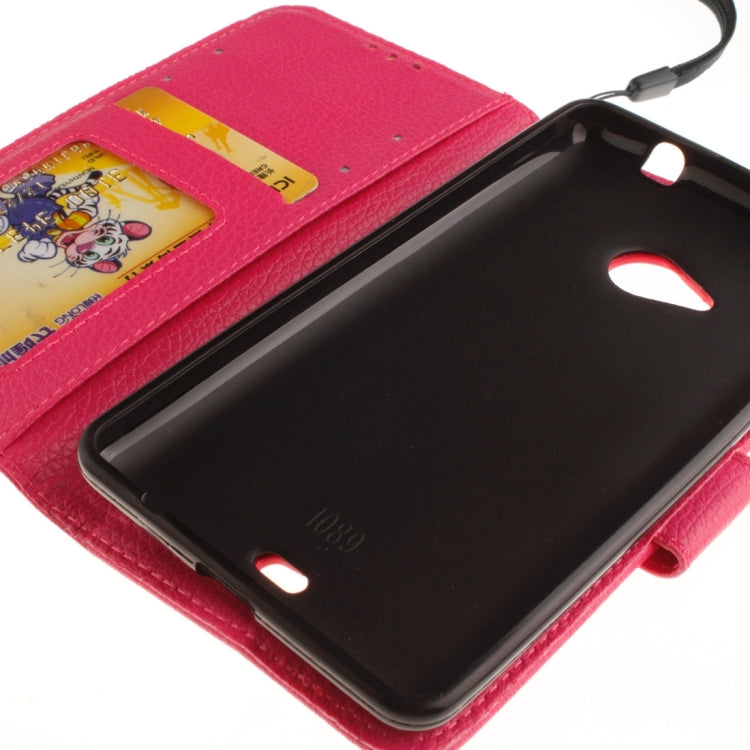 For Microsoft Lumia 535 Litchi Texture Horizontal Flip Leather Case with Holder & Card Slots & Wallet & Photo Frame & Lanyard