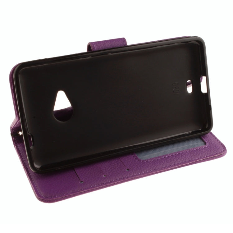 For Microsoft Lumia 535 Litchi Texture Horizontal Flip Leather Case with Holder & Card Slots & Wallet & Photo Frame & Lanyard