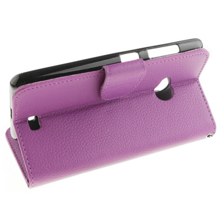 For Microsoft Lumia 535 Litchi Texture Horizontal Flip Leather Case with Holder & Card Slots & Wallet & Photo Frame & Lanyard