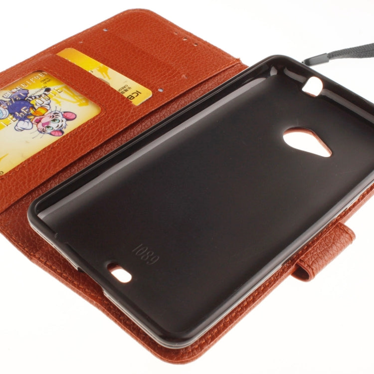 For Microsoft Lumia 535 Litchi Texture Horizontal Flip Leather Case with Holder & Card Slots & Wallet & Photo Frame & Lanyard