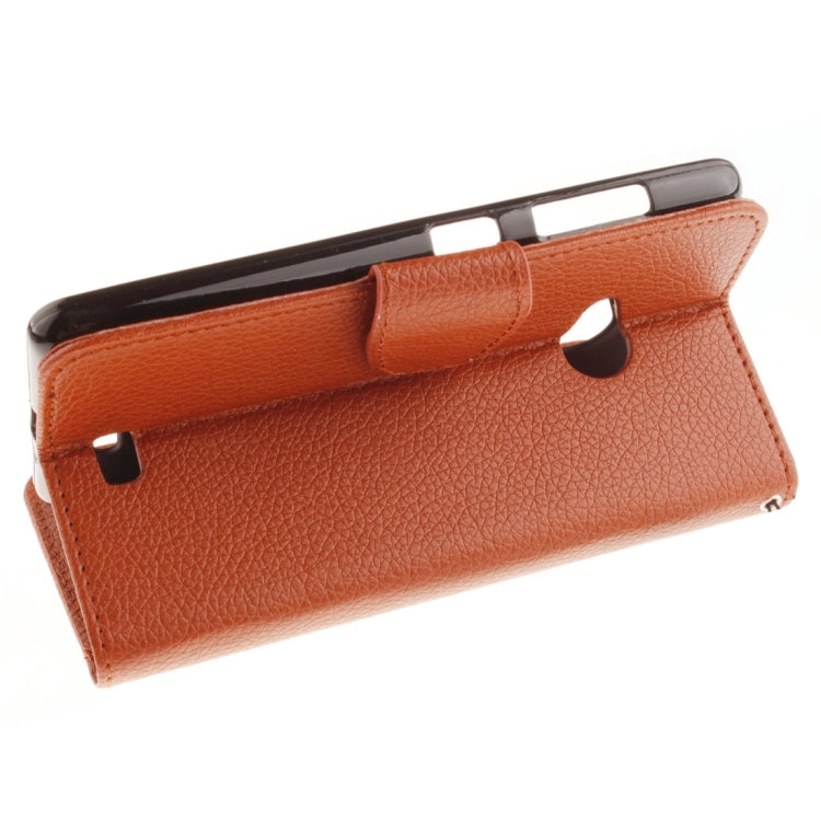 For Microsoft Lumia 535 Litchi Texture Horizontal Flip Leather Case with Holder & Card Slots & Wallet & Photo Frame & Lanyard