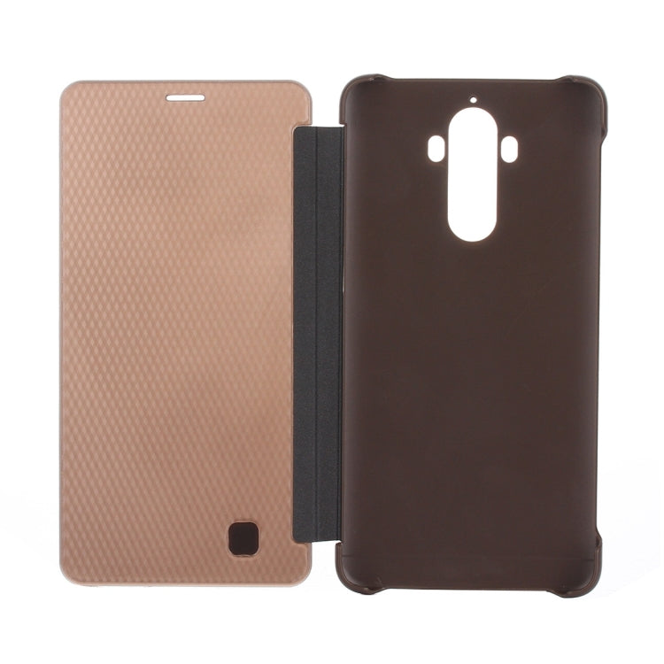 For Huawei Mate 9 Horizontal Flip Translucent + PU Leather Case with Sleep / Wake-up Function
