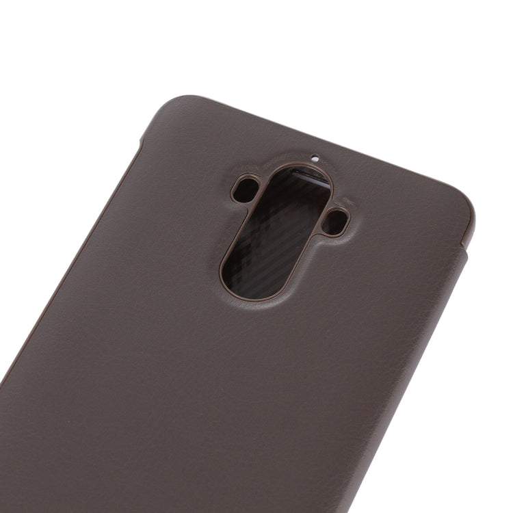 For Huawei Mate 9 Horizontal Flip Translucent + PU Leather Case with Sleep / Wake-up Function