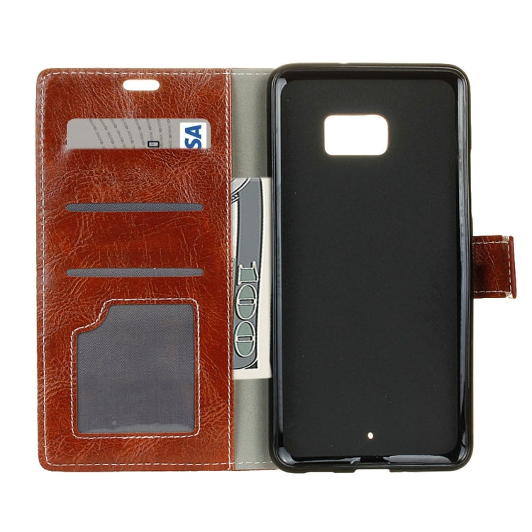 For HTC U Ultra Retro Crazy Horse Texture Horizontal Flip Leather Case with Holder & Card Slots & Wallet & Photo Frame