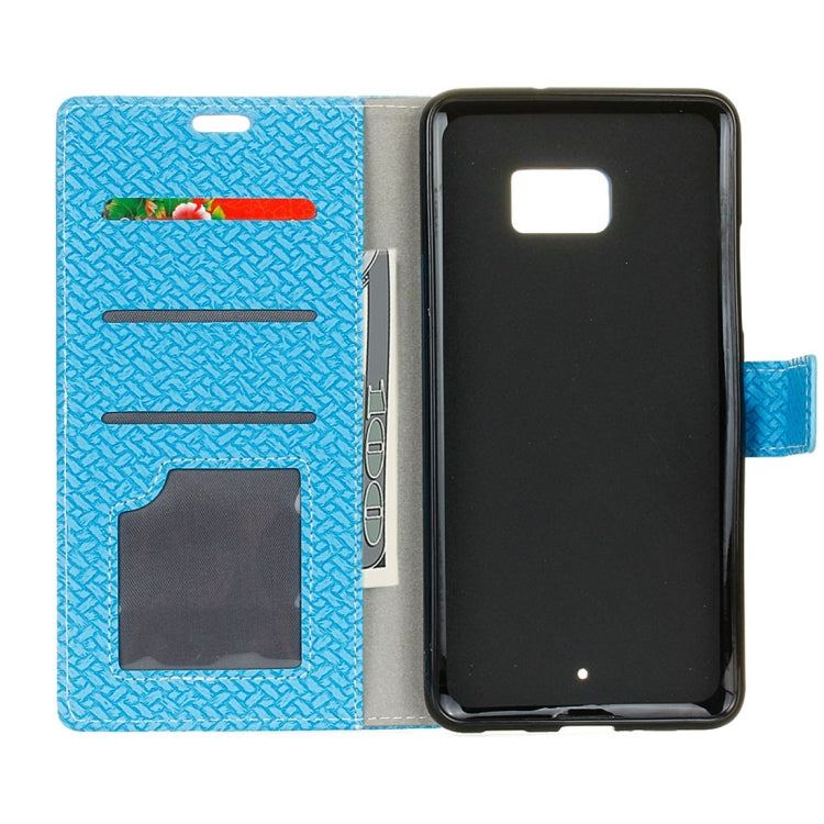 For HTC U Ultra Knit Texture Horizontal Flip Leather Case with Holder & Card Slots & Wallet & Photo Frame