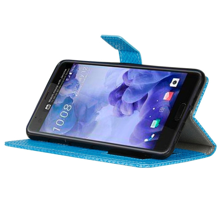 For HTC U Ultra Knit Texture Horizontal Flip Leather Case with Holder & Card Slots & Wallet & Photo Frame