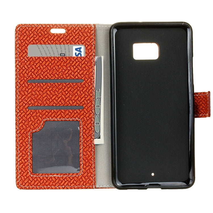 For HTC U Ultra Knit Texture Horizontal Flip Leather Case with Holder & Card Slots & Wallet & Photo Frame