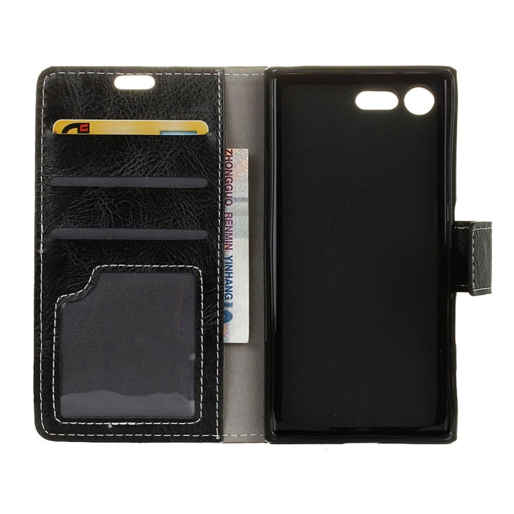 For Sony Xperia XZ1 Retro Crazy Horse Texture Horizontal Flip Leather Case with Holder & Card Slots & Wallet & Photo Frame