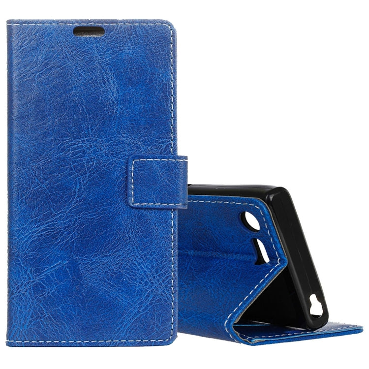 For Sony Xperia XZ1 Retro Crazy Horse Texture Horizontal Flip Leather Case with Holder & Card Slots & Wallet & Photo Frame