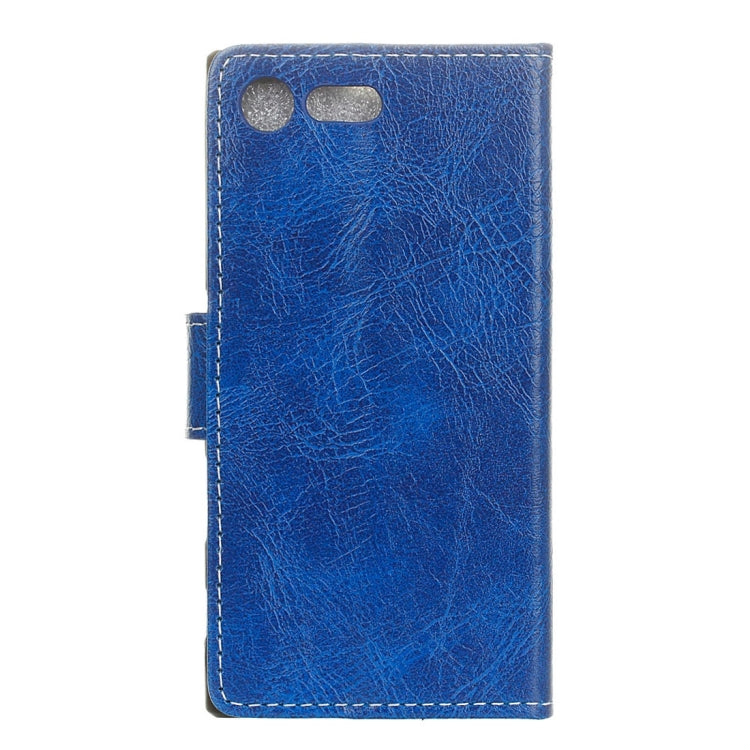 For Sony Xperia XZ1 Retro Crazy Horse Texture Horizontal Flip Leather Case with Holder & Card Slots & Wallet & Photo Frame