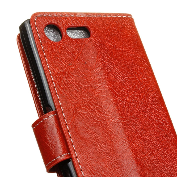 For Sony Xperia XZ1 Retro Crazy Horse Texture Horizontal Flip Leather Case with Holder & Card Slots & Wallet & Photo Frame