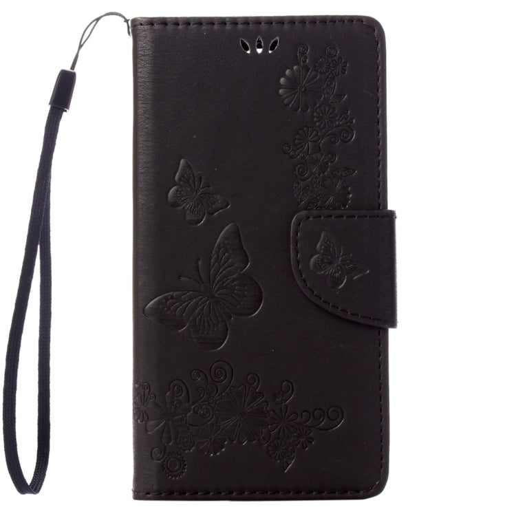 Pressed Flowers Butterfly Pattern Horizontal Flip Leather Case for Wiko U Feel Lite, with Magnetic Buckle & Holder & Card Slots & Wallet