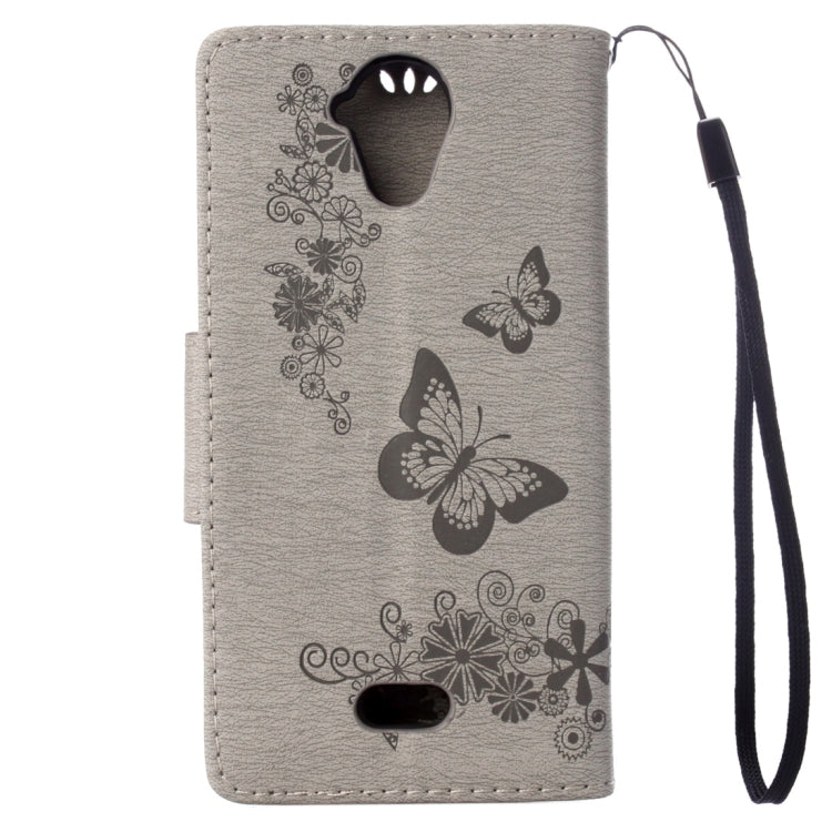 Pressed Flowers Butterfly Pattern Horizontal Flip Leather Case for Wiko U Feel Lite, with Magnetic Buckle & Holder & Card Slots & Wallet