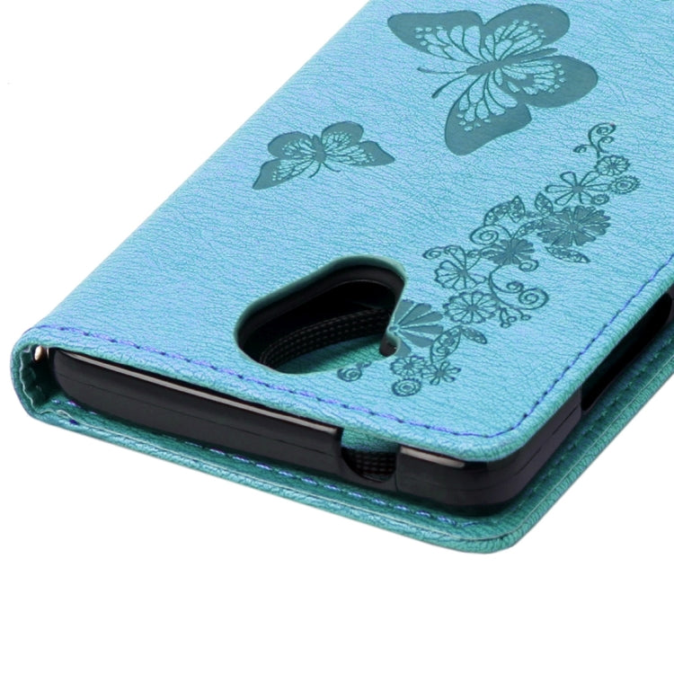 Pressed Flowers Butterfly Pattern Horizontal Flip Leather Case for Wiko U Feel Lite, with Magnetic Buckle & Holder & Card Slots & Wallet