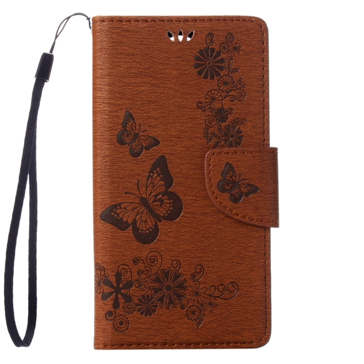 Pressed Flowers Butterfly Pattern Horizontal Flip Leather Case for Wiko U Feel Lite, with Magnetic Buckle & Holder & Card Slots & Wallet