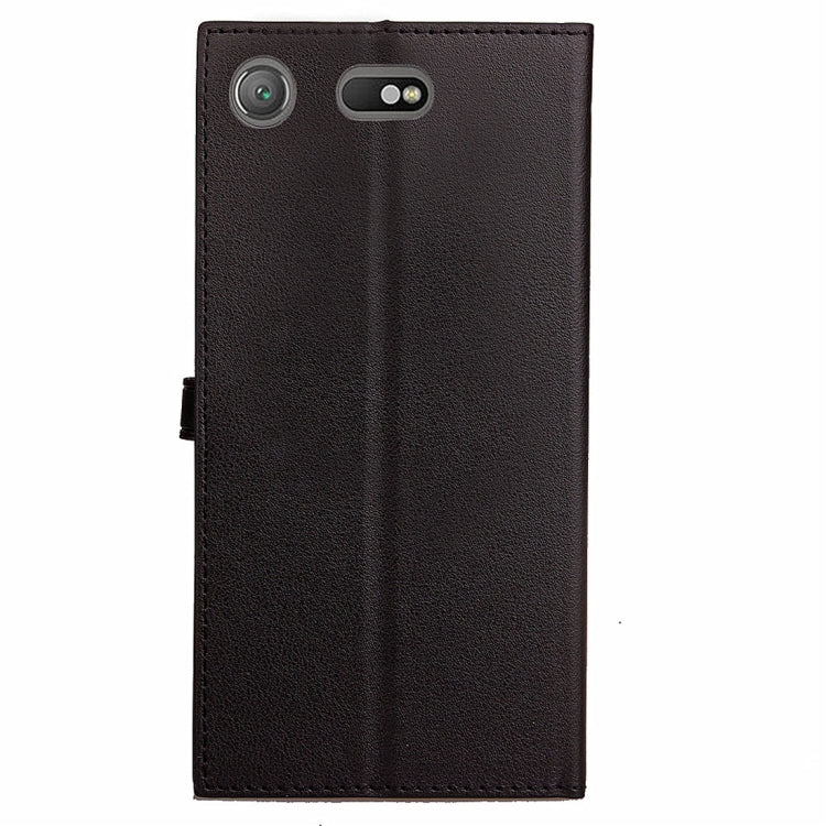 For Sony Xperia XZ1 Compact Business Style Leather Case with Holder & Card Slots & Wallet