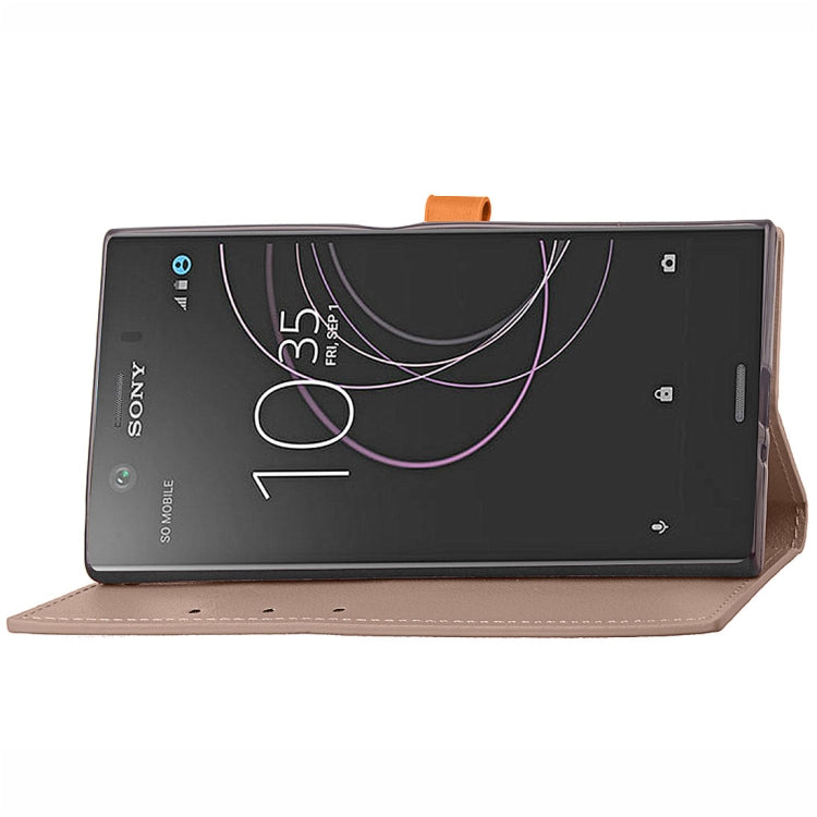 For Sony Xperia XZ1 Compact Business Style Leather Case with Holder & Card Slots & Wallet