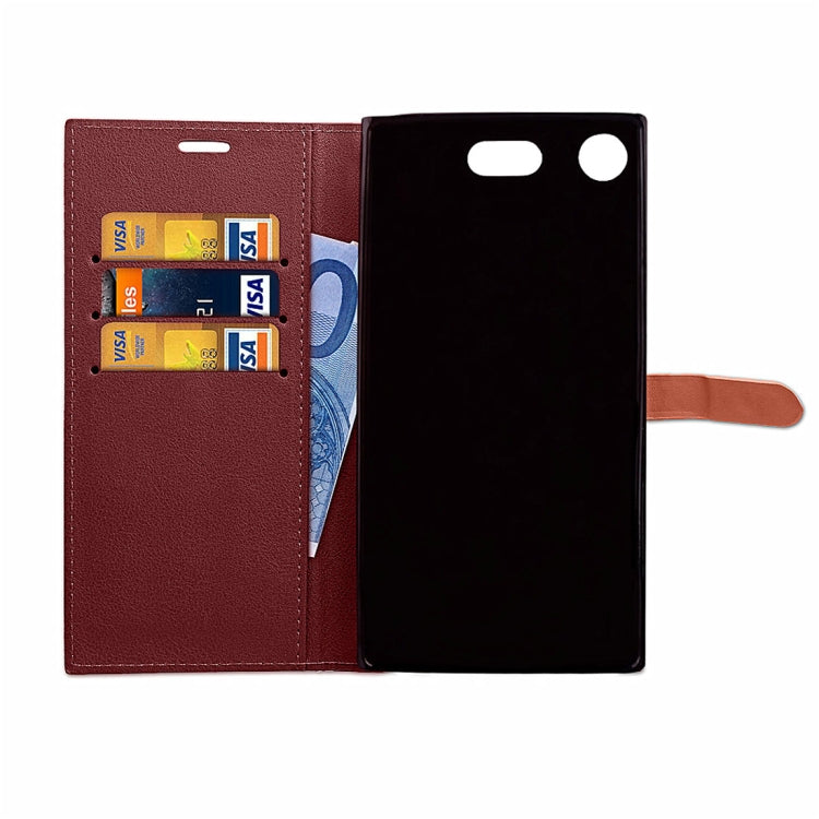 For Sony Xperia XZ1 Compact Business Style Leather Case with Holder & Card Slots & Wallet