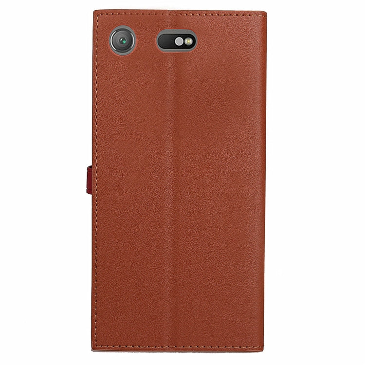 For Sony Xperia XZ1 Compact Business Style Leather Case with Holder & Card Slots & Wallet