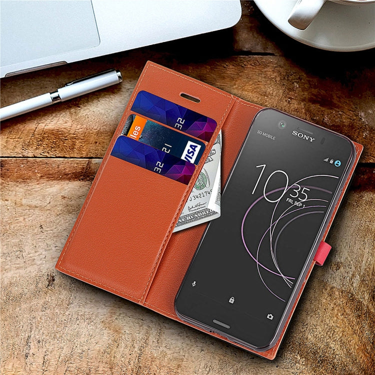 For Sony Xperia XZ1 Compact Business Style Leather Case with Holder & Card Slots & Wallet