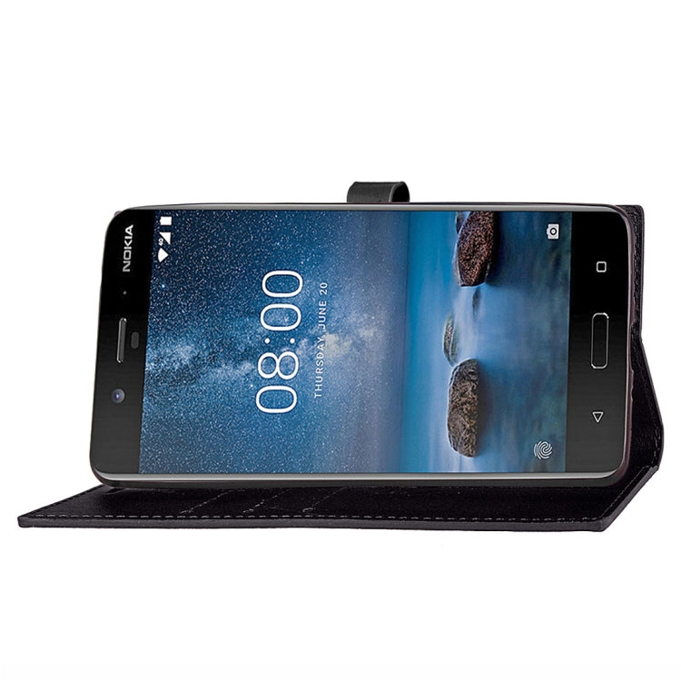 For Nokia 8 Business Style Leather Case with Holder & Card Slots & Wallet