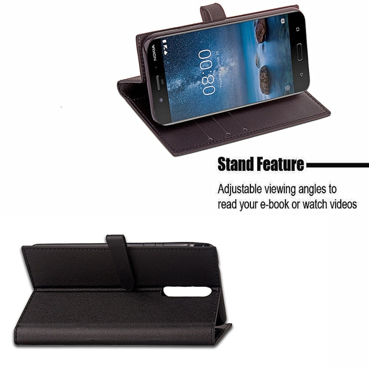 For Nokia 8 Business Style Leather Case with Holder & Card Slots & Wallet