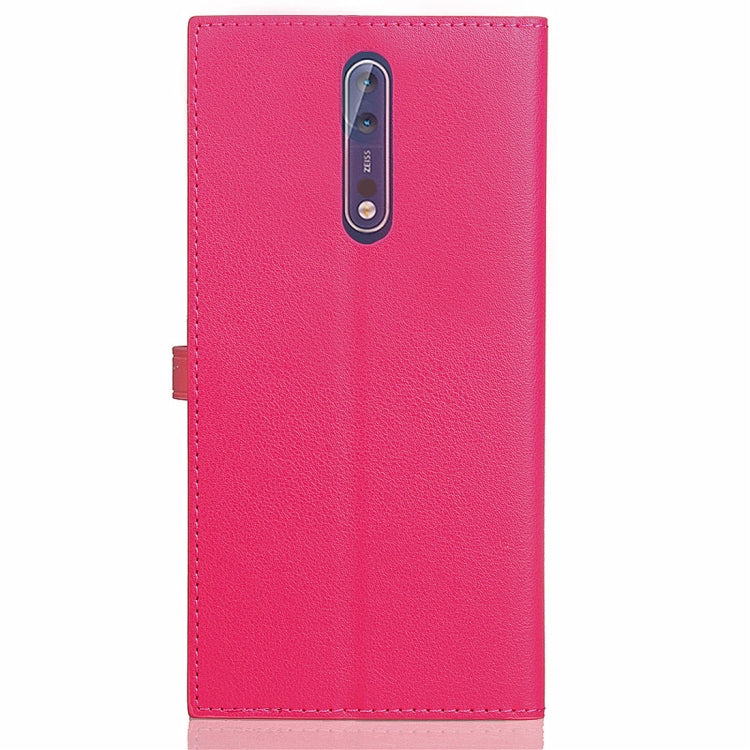 For Nokia 8 Business Style Leather Case with Holder & Card Slots & Wallet